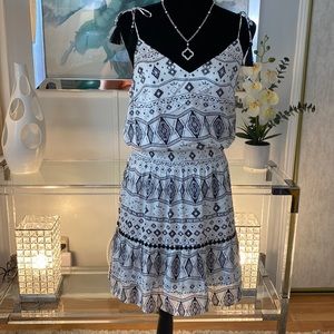 Black and White Azteca Style Dress